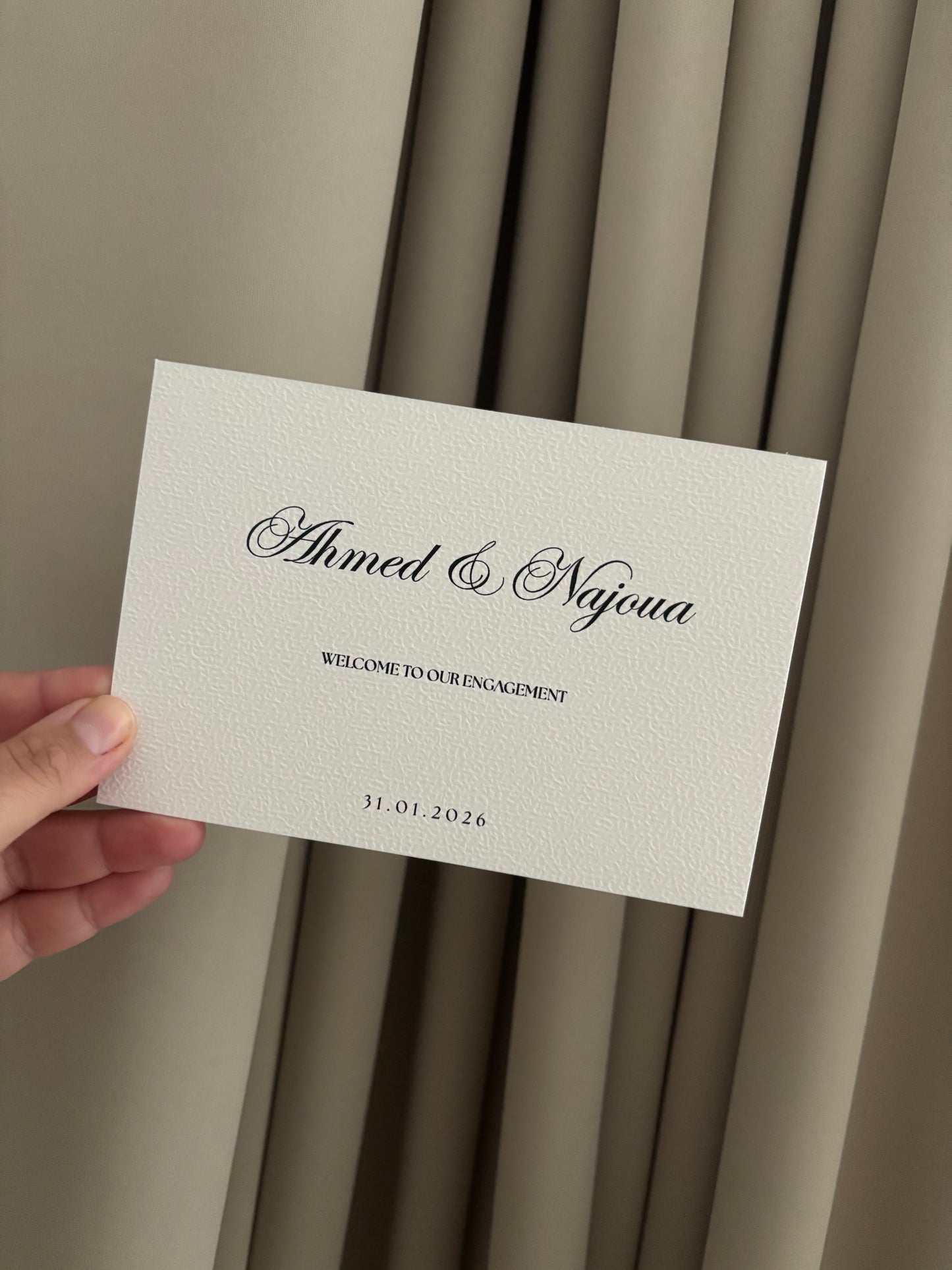 Tafelkaart verloving | liggend