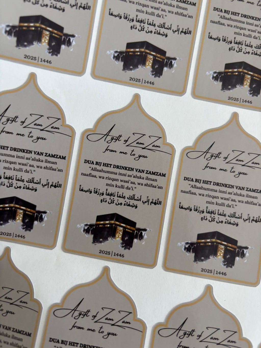 A gift of zamzam stickers  Nude