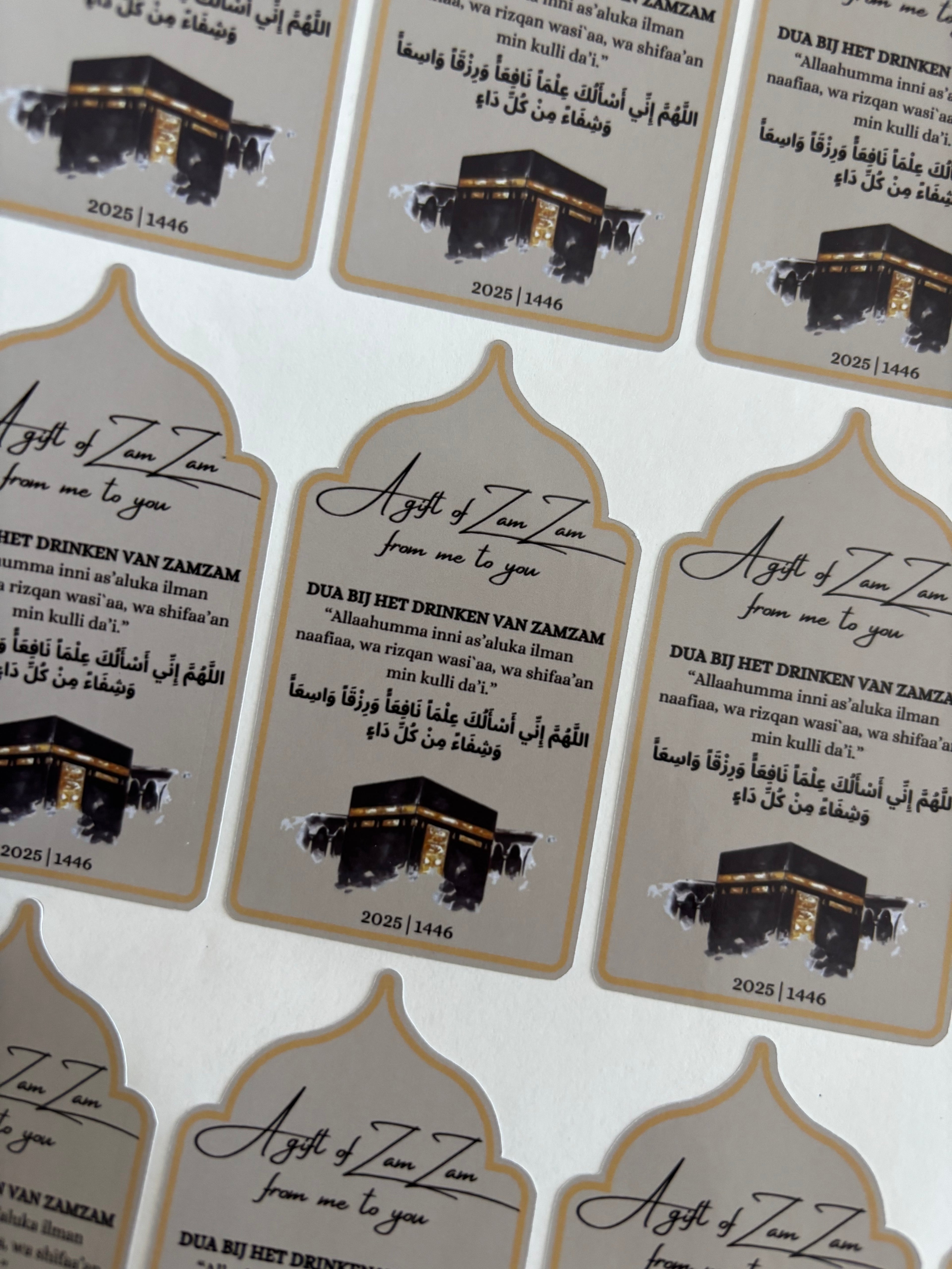A gift of zamzam stickers  Nude