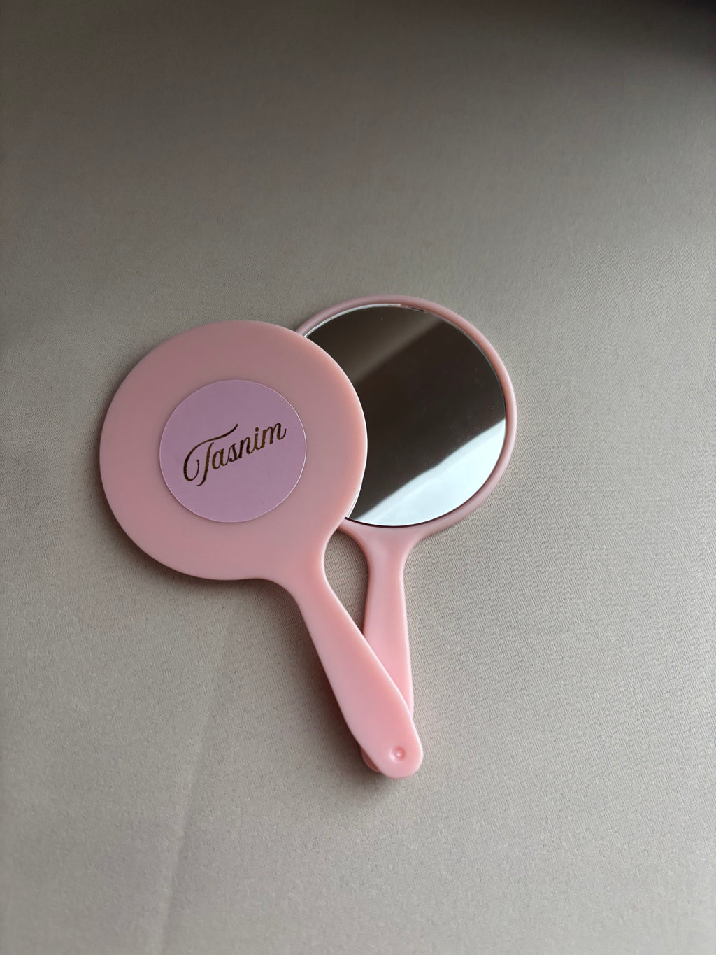 Mini handspiegel roze