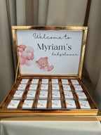 Babyshower Chocoladebox | girl or boy met inhoud & ontwerp