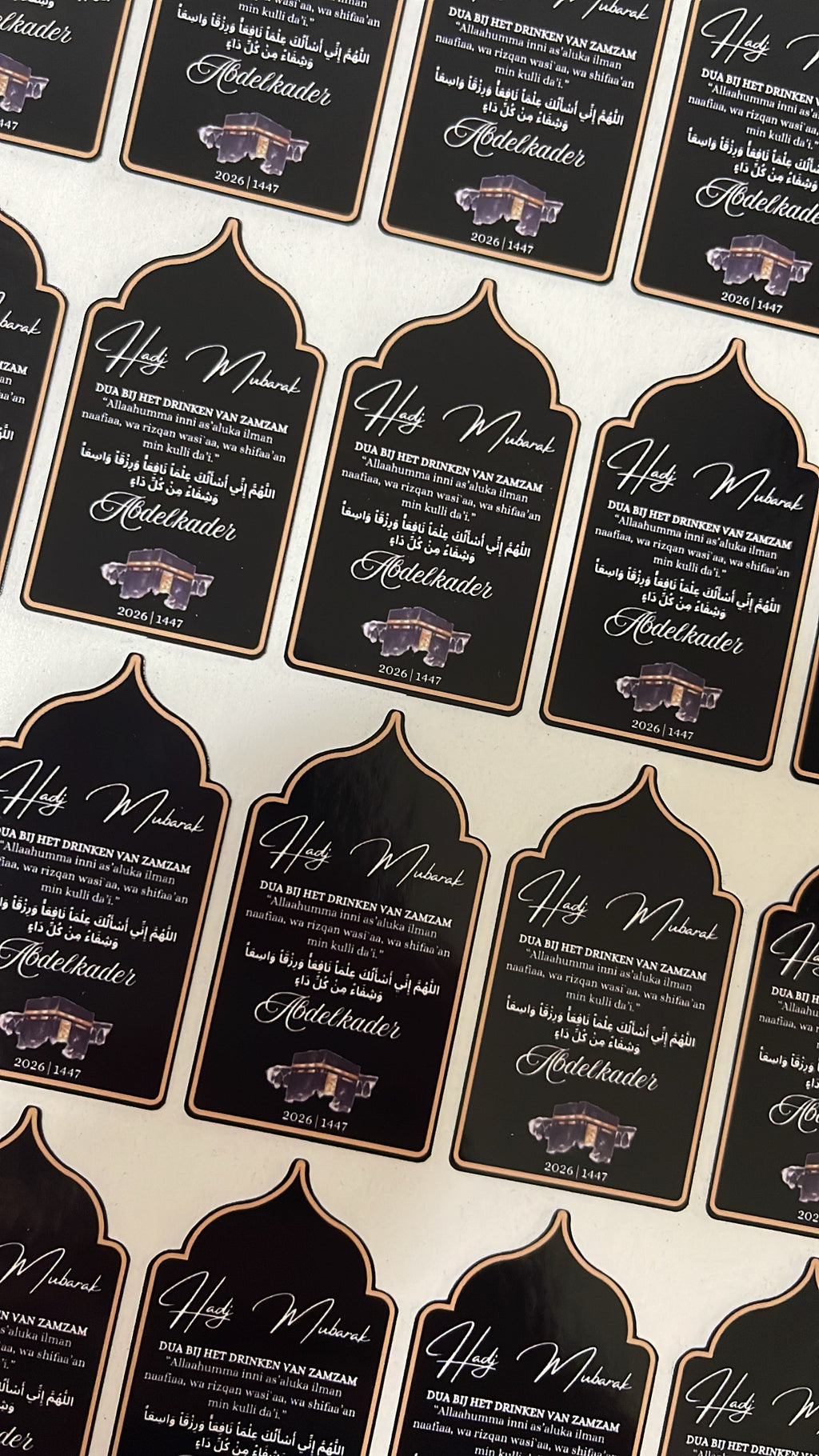 A gift of zamzam stickers