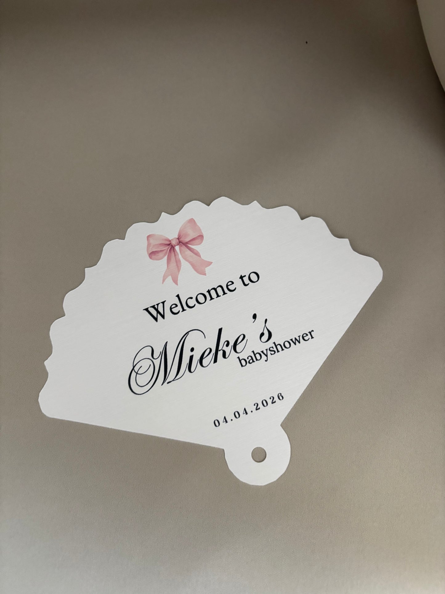 waaier met kwastje babyshower