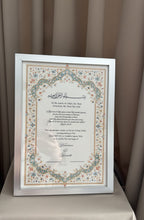 Nikkah certificaat met lijst