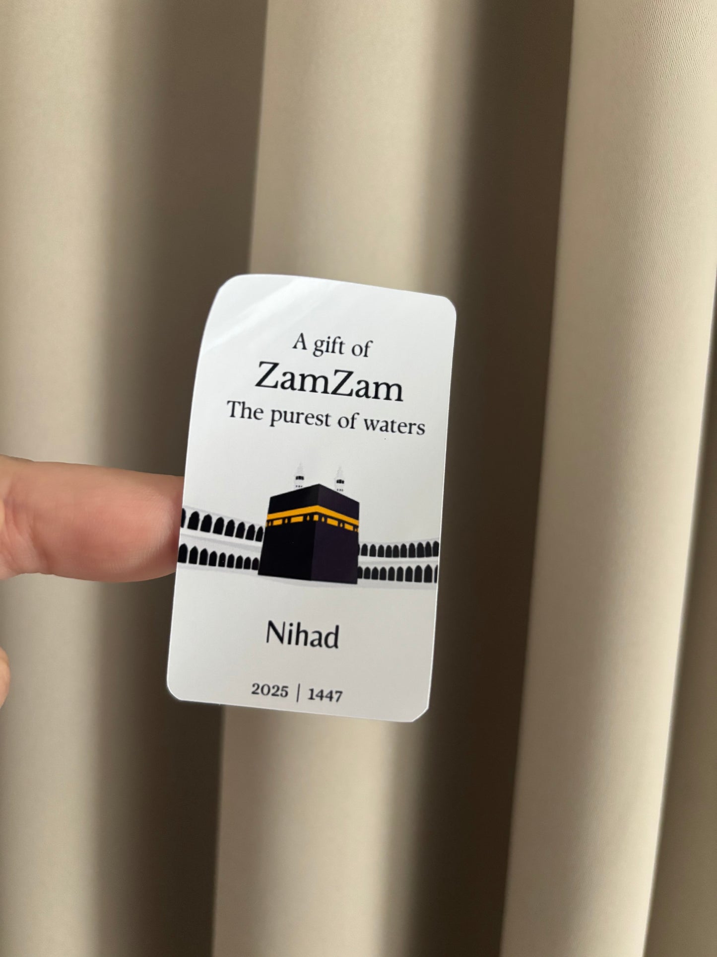 A gift of zamzam stickers