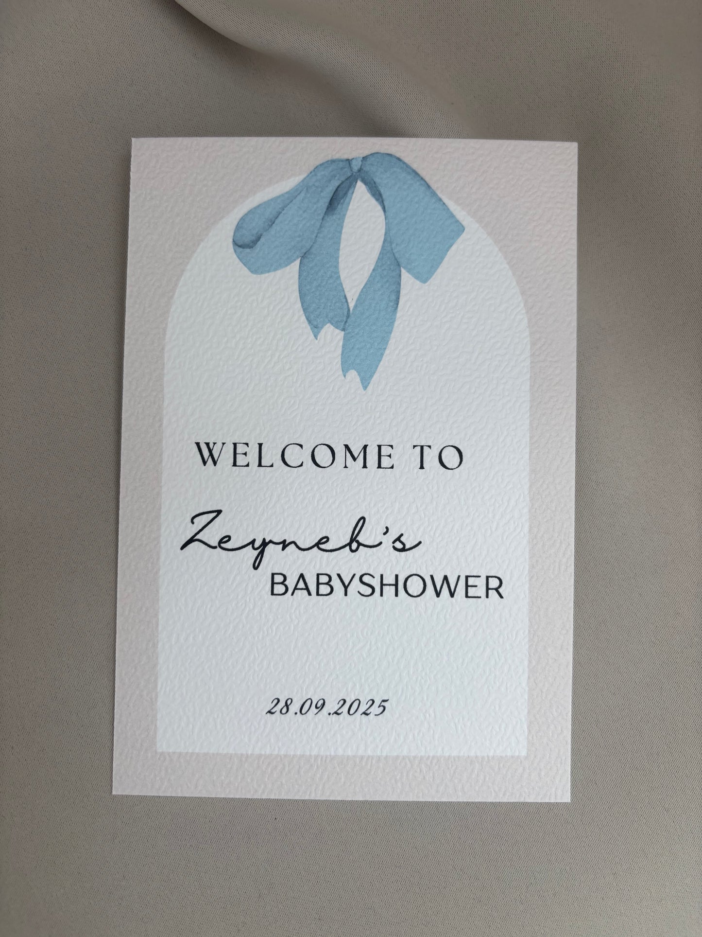 Babyshower Tafelkaarten| strikje