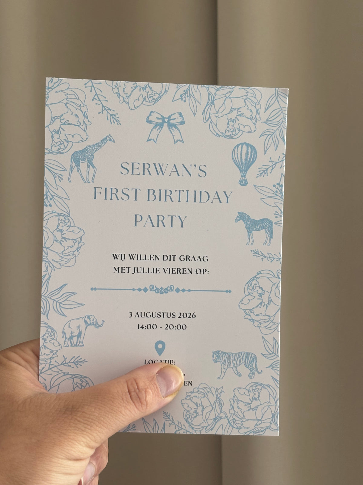 Uitnodigingskaart birthday