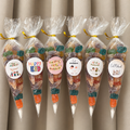 Eid Mubarak snoepzakjes met gepersonaliseerde stickers voor feestelijke traktaties.