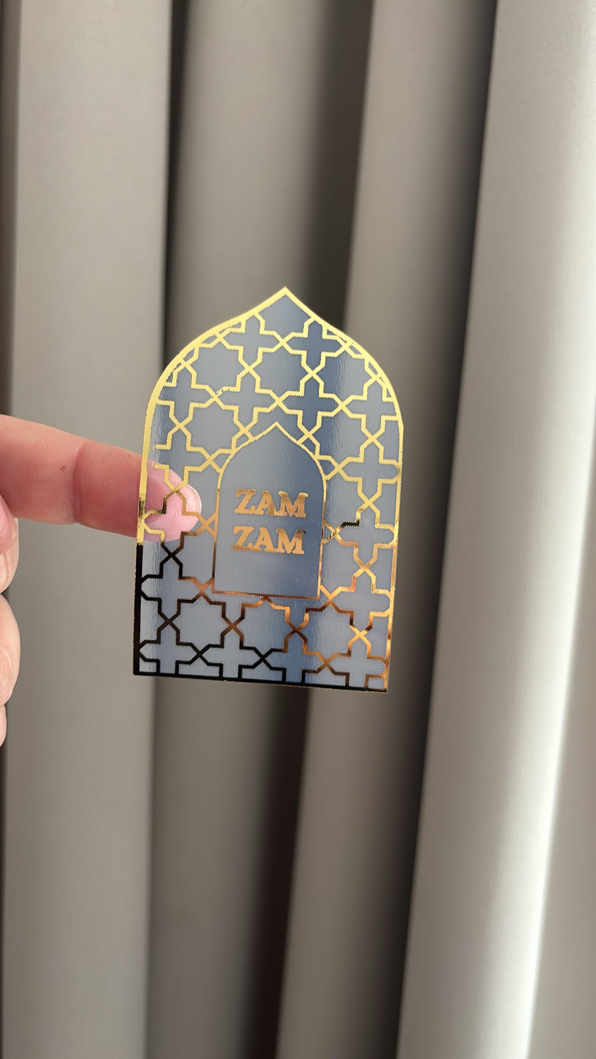 Zamzam stickers goud | semi transparant