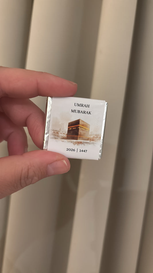 Umrah Mubarak mini chocolade