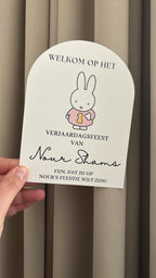 Babyshower tafelkaart Nijntje
