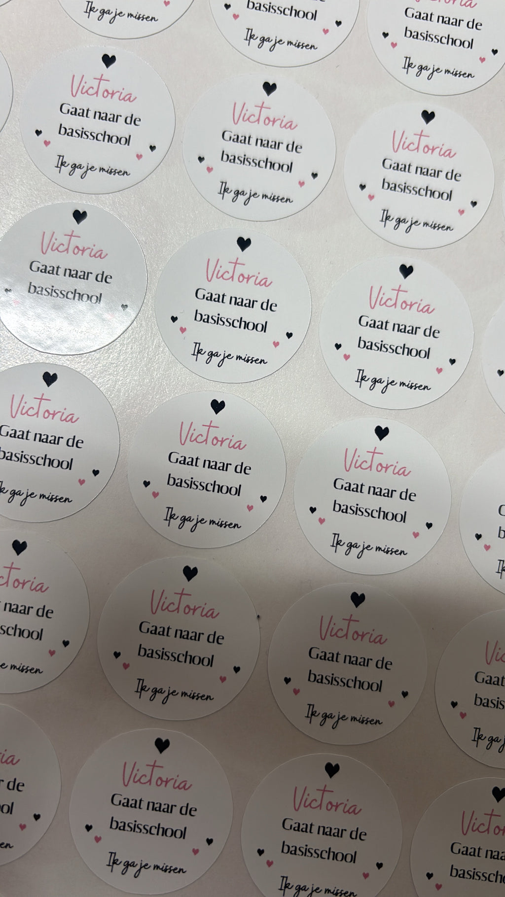 Afscheid stickers | Gaat naar de basisschool | roze of blauw