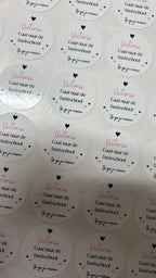 Afscheid stickers | Gaat naar de basisschool | roze of blauw