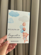 Babyshower Tafelkaart | beertje
