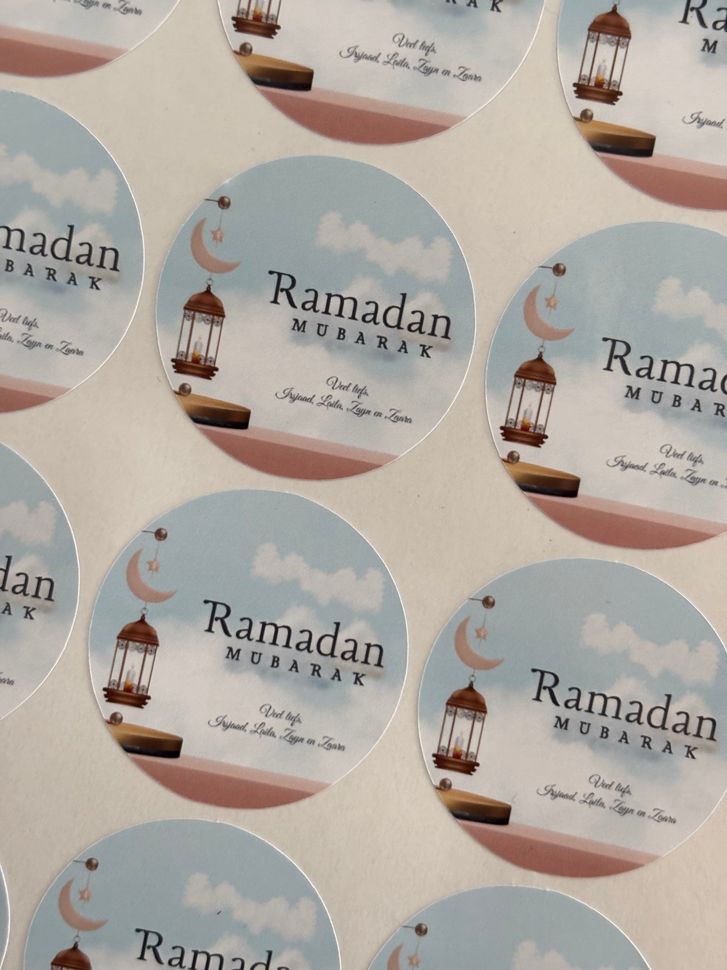 Ramadan / Eid Mubarak ronde stickers