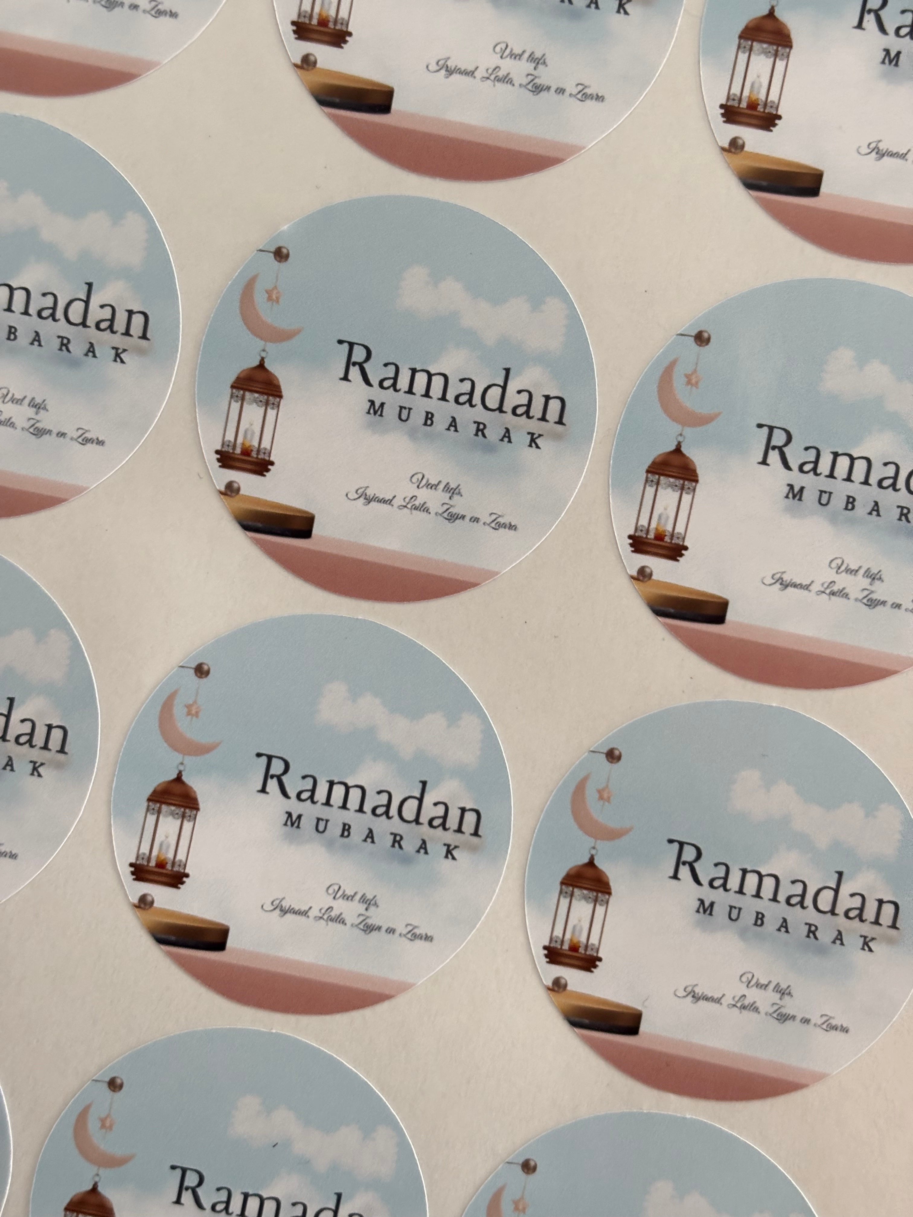 Ramadan / Eid Mubarak ronde stickers