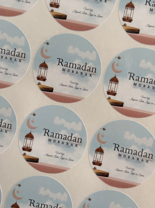 Ramadan / Eid Mubarak ronde stickers