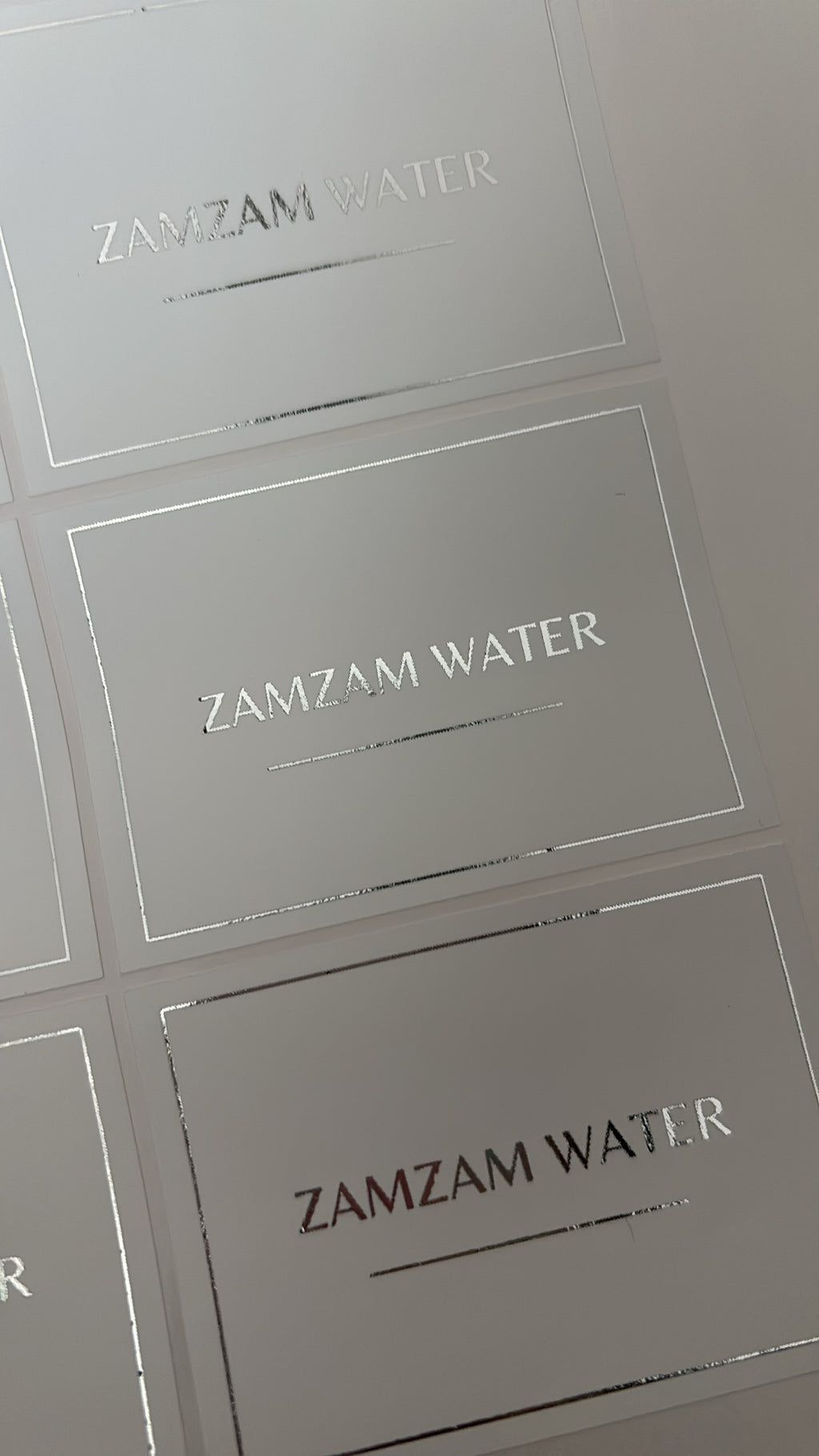 Zamzam water stickers 7x5
