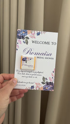 Tafelkaart bridalshower met chocolaatje