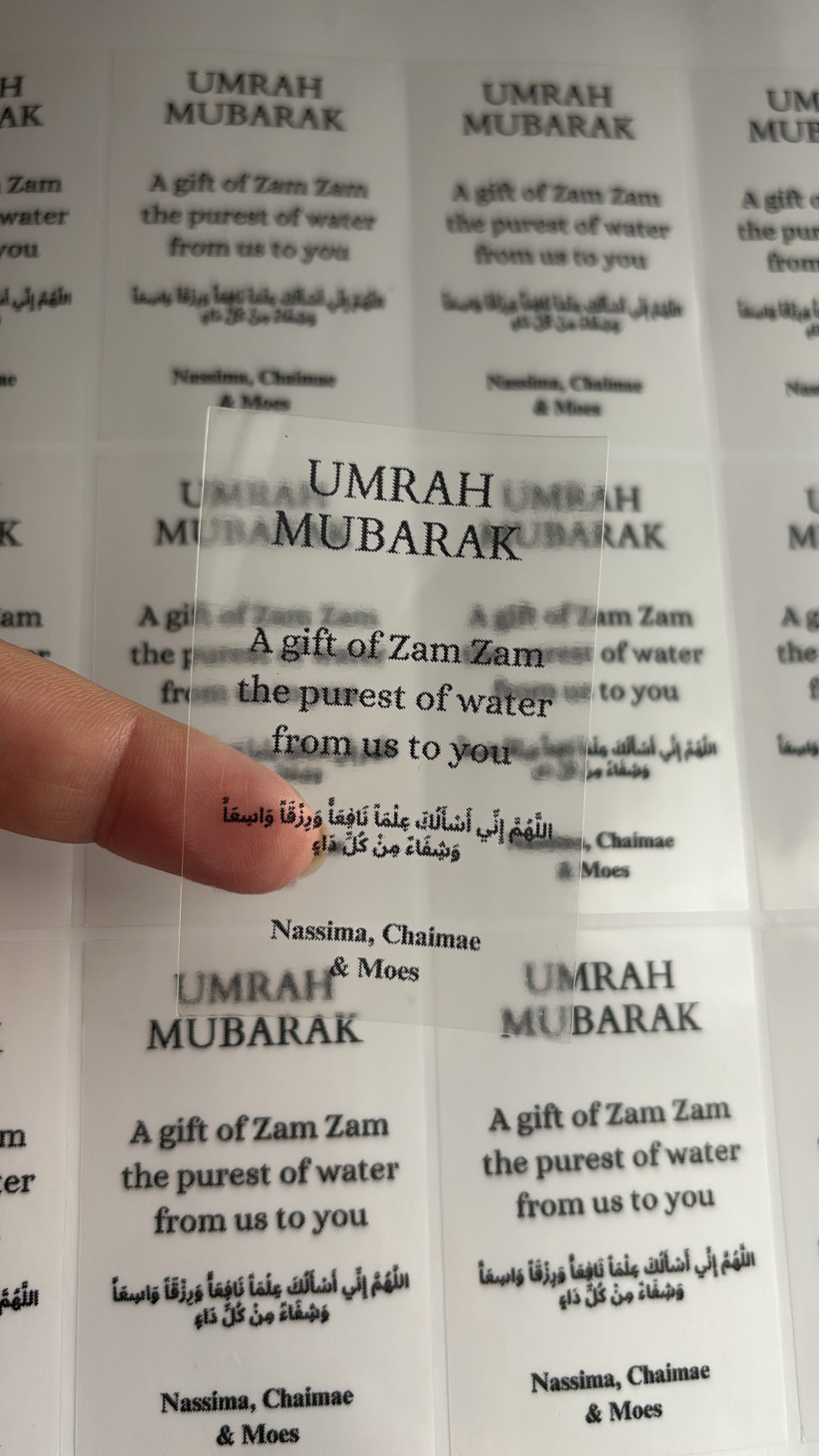 Transparante stickers | Umrah Mubarak