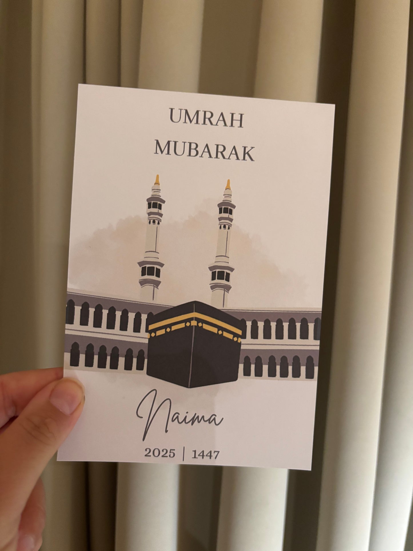 Umrah / Hadj Mubarak tafelkaart