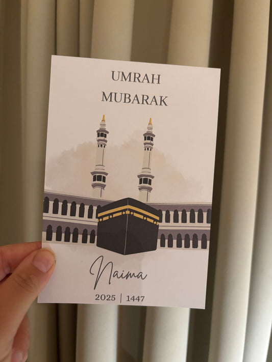 Umrah / Hadj Mubarak tafelkaart