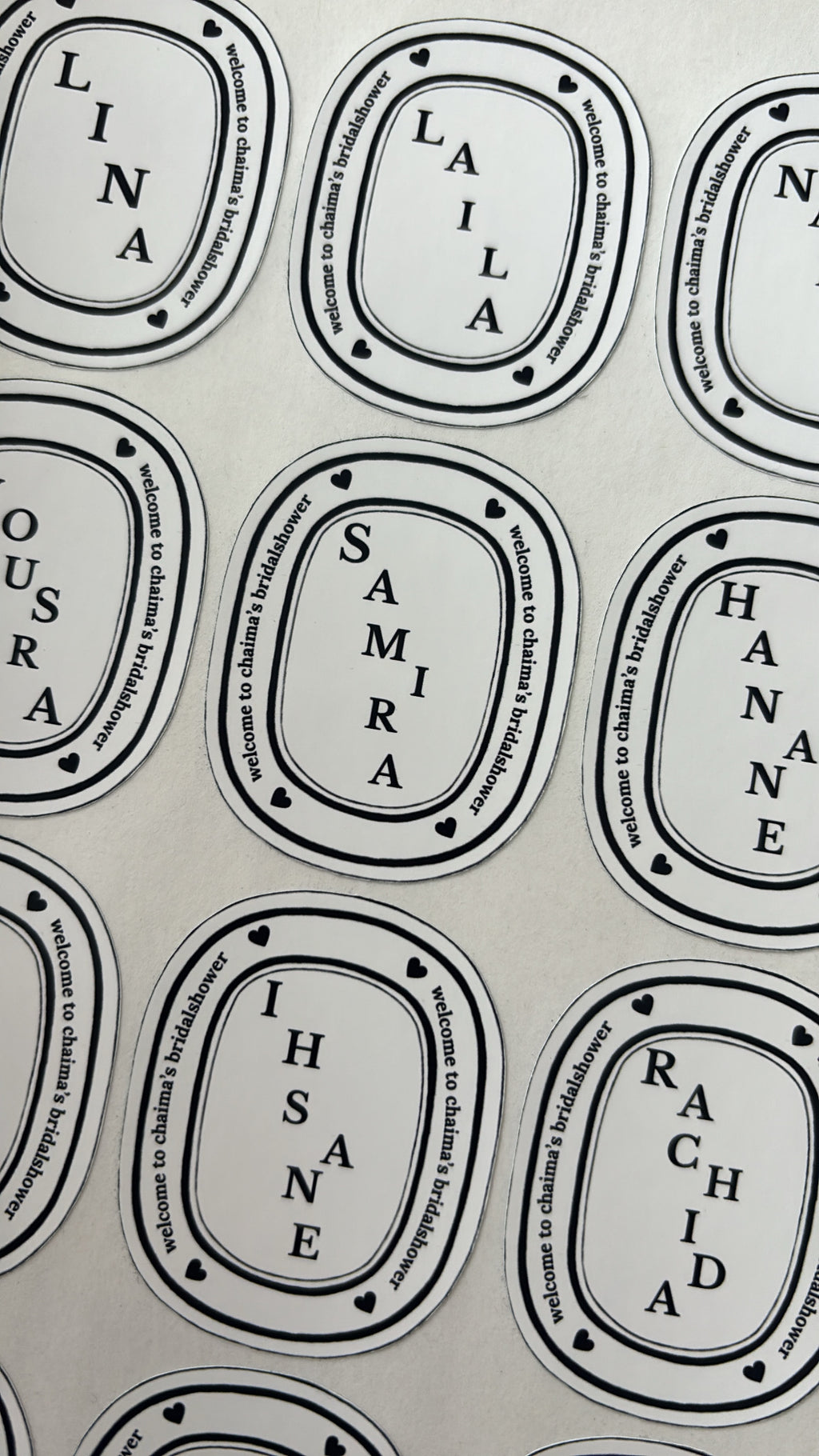 Gepersonaliseerde Diptyque-stijl stickers