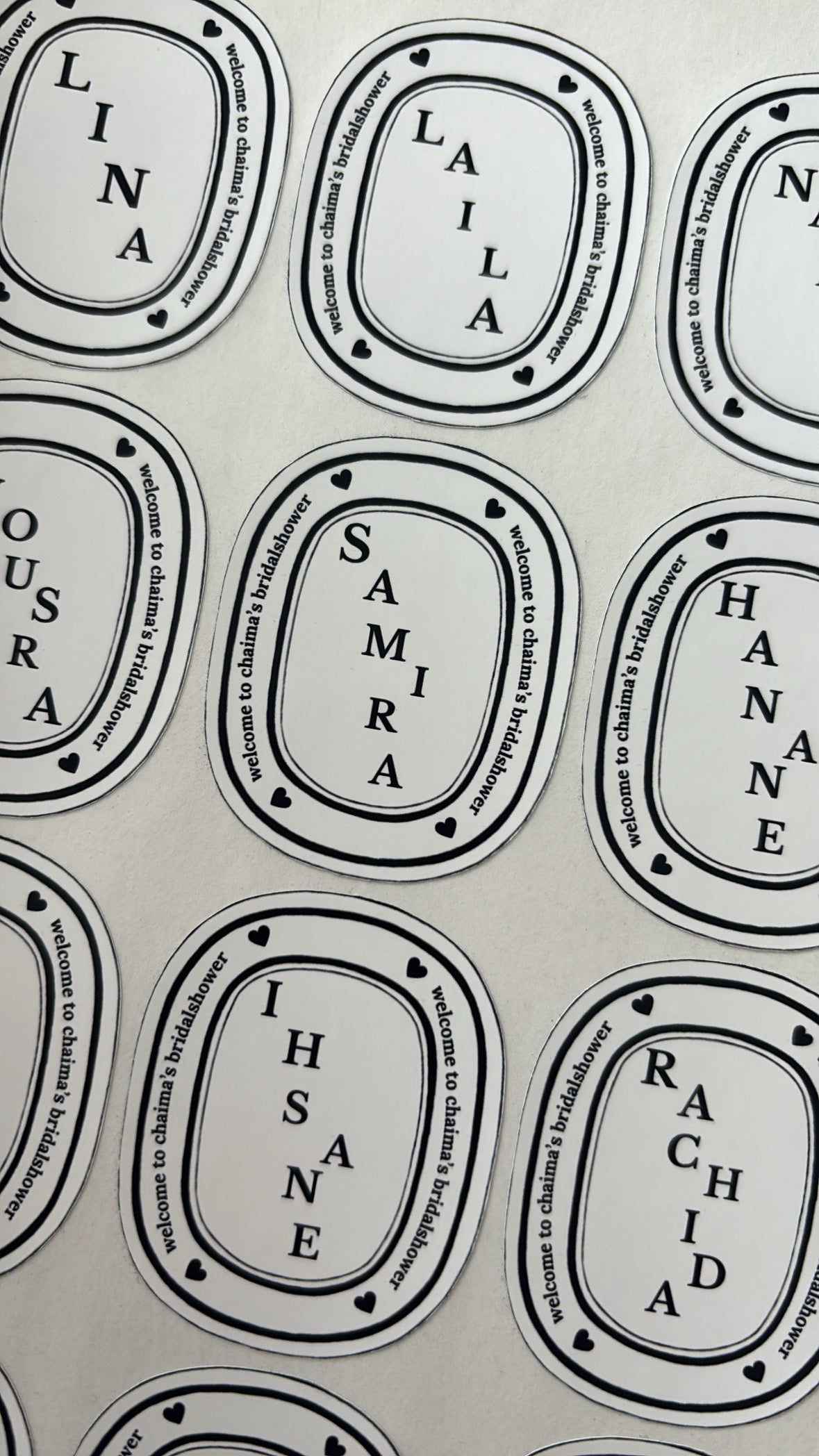 Gepersonaliseerde Diptyque-stijl stickers