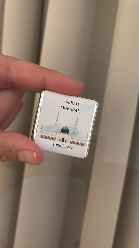 Umrah Mubarak mini chocolade