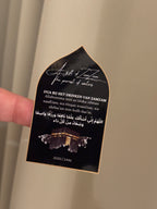 A gift of zamzam stickers zwart met goud