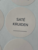 Kruidenlabels rond Nunito | beige