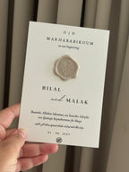 Tafelkaart Henna & bruiloft | met waxzegel