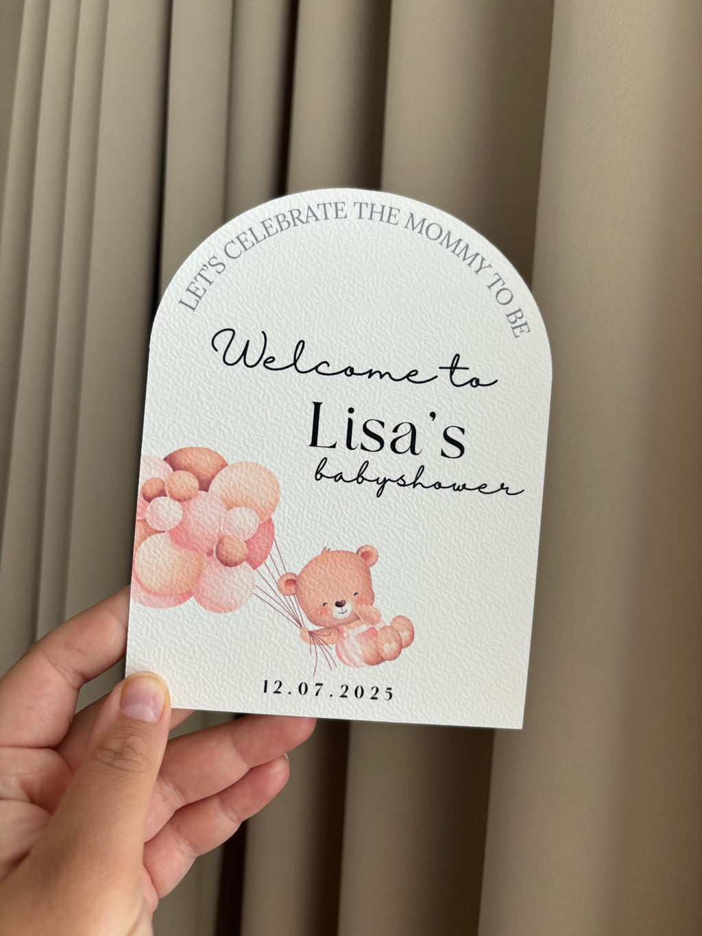 Babyshower tafelkaart |welcome to | girl or boy