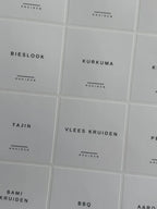 Kruidenlabels wit Arimo