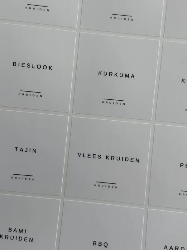 Kruidenlabels wit Arimo