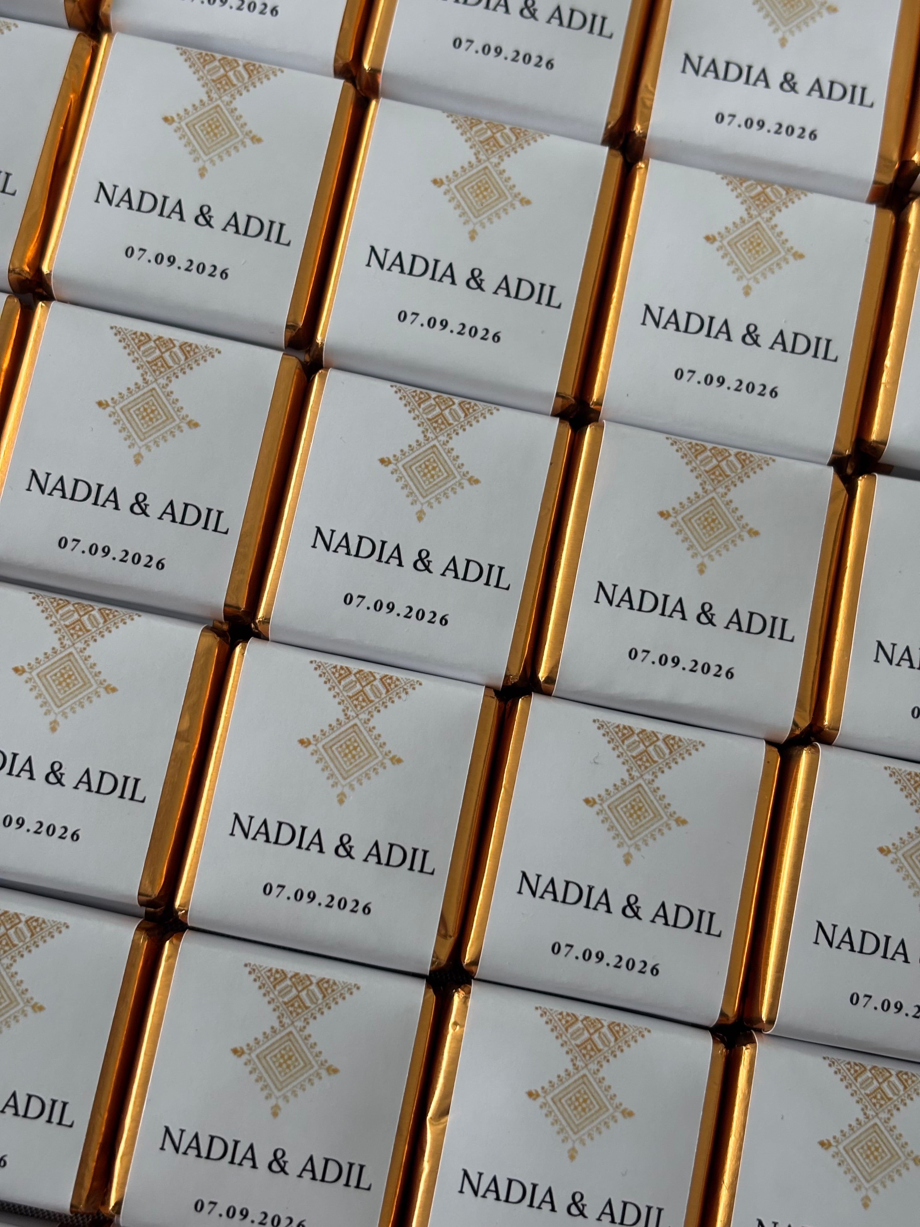 Mini chocolaatjes Henna geel
