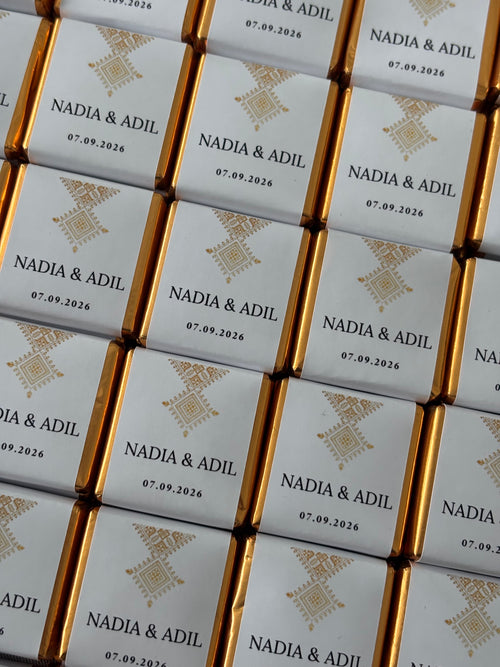 Mini chocolaatjes Henna geel