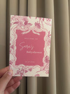 Toile de Jouy Tafelkaart babyshower