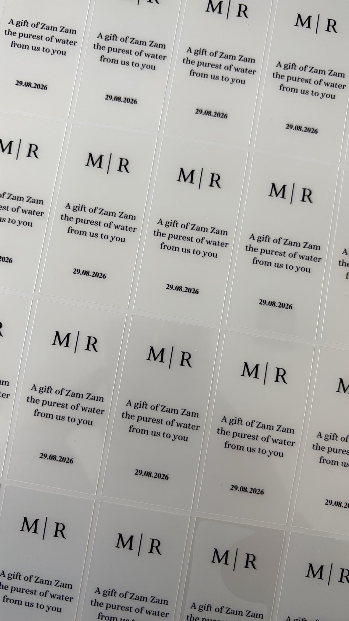 A gift of zamzam stickers transparant stickers