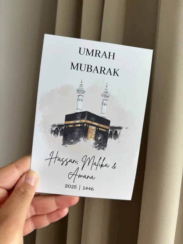 Umrah & Hadj Mubarak Tafelkaarten