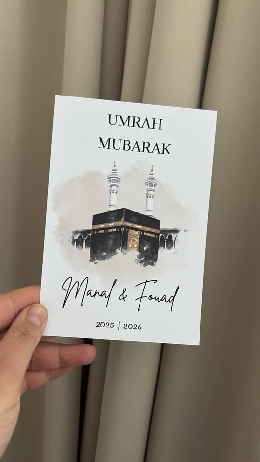 Umrah & Hadj Mubarak Tafelkaarten