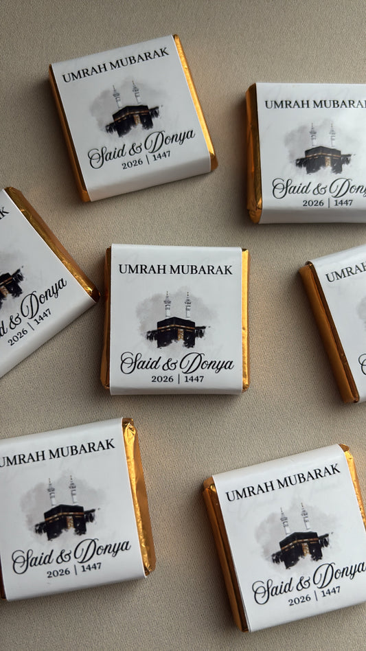 Umrah Mubarak mini chocolade