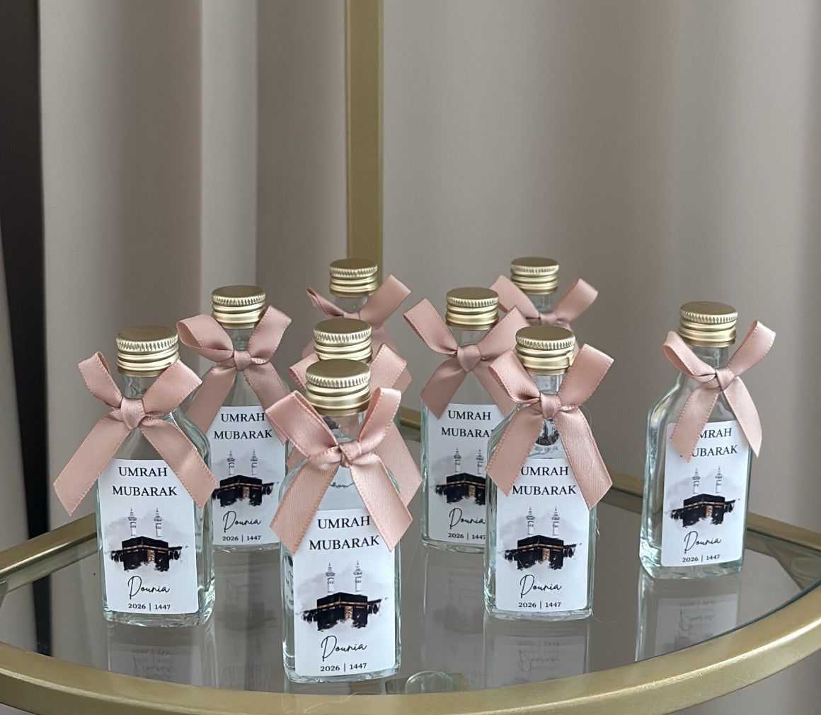 Umrah Mubarak, hadj Mubarak, 20ML zamzam flesjes 