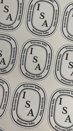 Welcome baby stickers