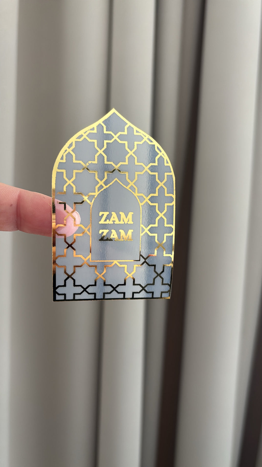 Zamzam stickers goud | semi transparant