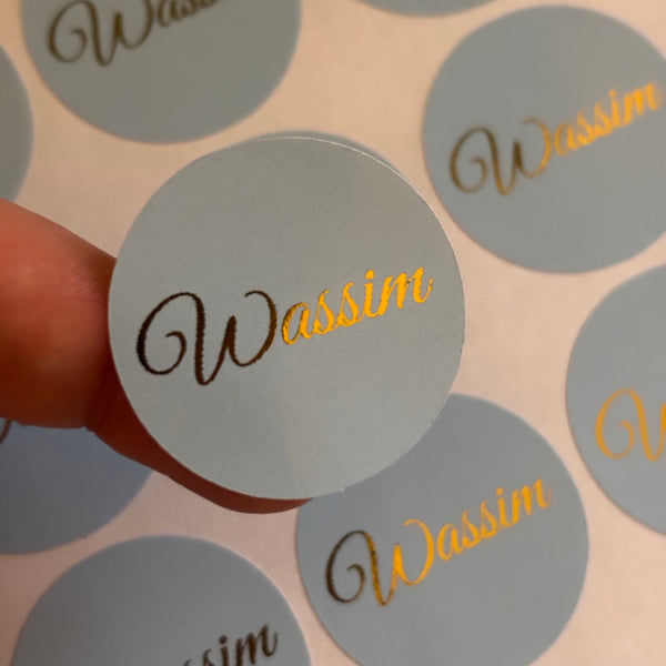 Ronde stickers || goudfolie