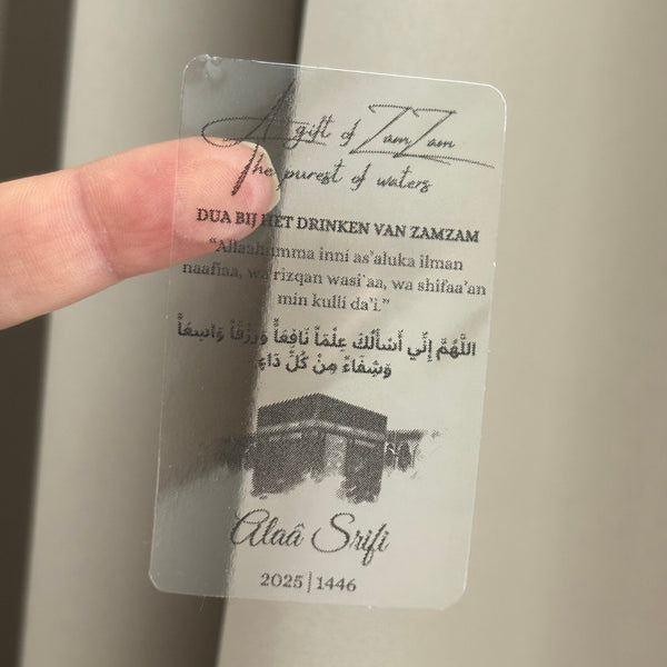 A gift of zamzam stickers