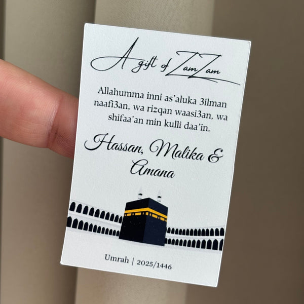 A gift of zamzam stickers
