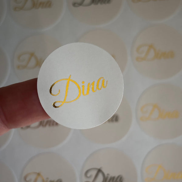 Ronde stickers || goudfolie