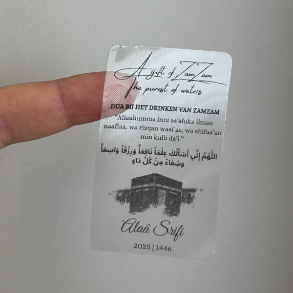 A gift of zamzam stickers